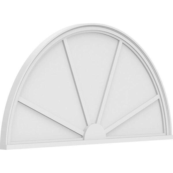 Ekena Millwork Half Round 4 Spoke Architectural Grade PVC Pediment, 54"W x 27"H x 2"P PEDPS054X270HRO04 - main